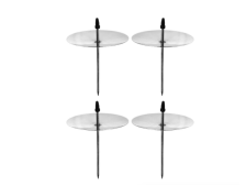 Sada bodců na svíčku 4ks/5cm stříbrné