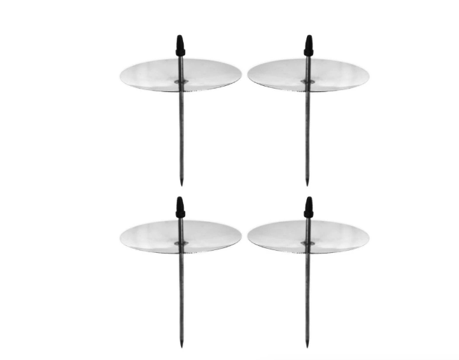 Sada bodců na svíčku 4ks/5cm stříbrné - Domácnost a úklid Zima + Vánoce