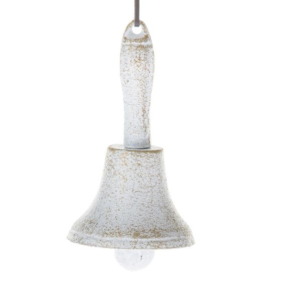 Zvonek 12cm bílý, litina Zvonek 12cm bílý, litina - Domácnost a úklid bytové dekorace, textilní doplňky