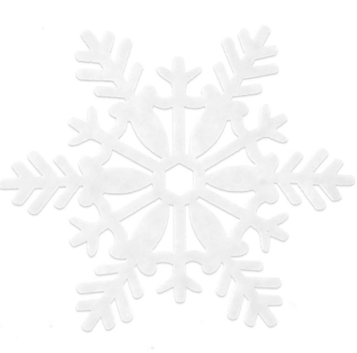 Sada podtácků 6ks/13,5cm Vločka bílá, filc Sada podtácků 6ks/13,5cm Vločka bílá, filc - Domácnost a úklid Zima + Vánoce