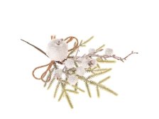 Větvička zimní 27cm bílé bobule