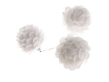 Vánoční květ 3ks/6cm bílý závěsný, plast