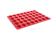 Forma na ořechy 40ks/34x26x1,4cm červená, silikon