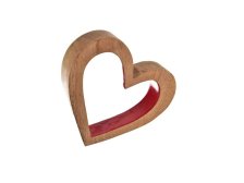 Srdce 20x23cm červený lem, mangovník