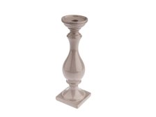 Svícen na noze 31cm béžový porcelán