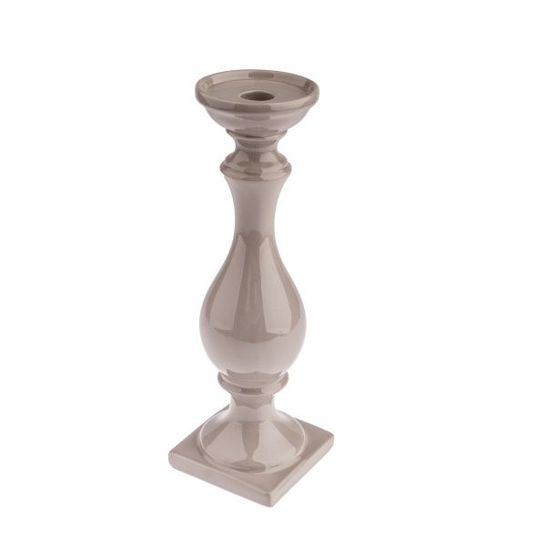 Svícen na noze 31cm béžový porcelán Svícen na noze 31cm béžový porcelán - Domácnost a úklid bytové dekorace, textilní doplňky
