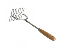 Mačkadlo brambor 36cm Cr/dřevo rukojeť