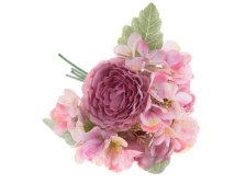 Kytice mix květin 29cm růžová
