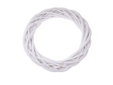 Věnec 25cm bílý, proutí