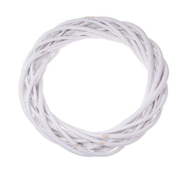 Věnec 25cm bílý, proutí Věnec 25cm bílý, proutí - Domácnost a úklid bytové dekorace, textilní doplňky
