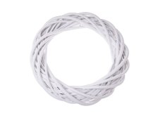 Věnec 30cm bílý, proutí