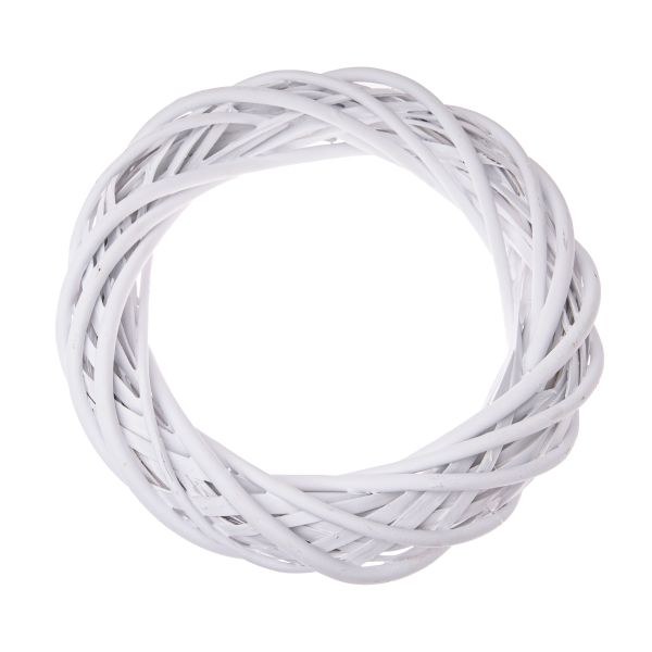 Věnec 30cm bílý, proutí Věnec 30cm bílý, proutí - Domácnost a úklid bytové dekorace, textilní doplňky