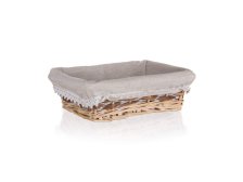Košík Duo 21x16cm, proutí/textil