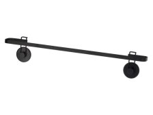 Věšák na ručníky 60cm přísavný černý, kov