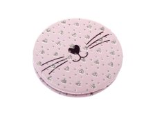 Zrcátko kosmetické 7cm Kočka, růžová