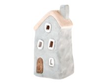 Svícen Domek 8x15,5cm sv.zelený, keramika
