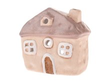 Svícen Domek 11,2x11cm béžový, keramika