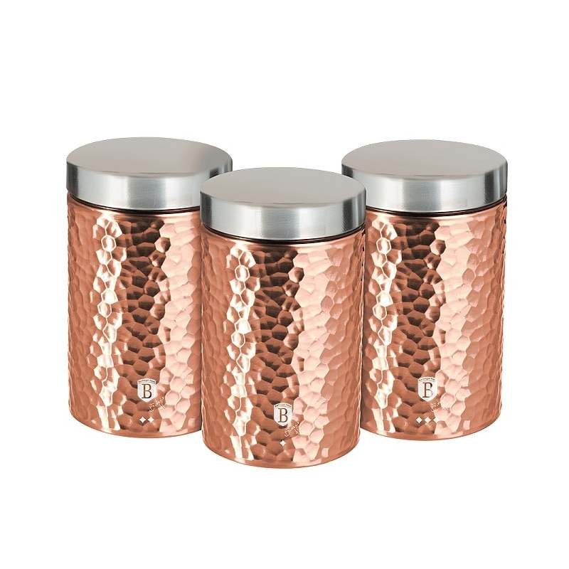 Sada dóz 3ks Primal Rosegold Metallic Sada dóz 3ks Primal Rosegold Metallic - Kuchyně skladování a zavařování potravin a nápojů