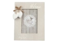Fotorámeček 20x16 Srdíčka Home, natur