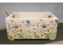 Bedýnka s uchy 31x21x14cm Louka, dřevo