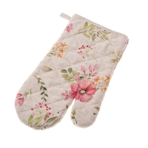 Chňapka+poutko 27cm Květiny, voděodolný textil - Kuchyně kuchyňský textil