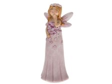 Víla 13,5cm s květinami fialová, polyresin