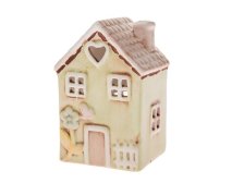 Svícen Domek 7x11cm zelený, keramika