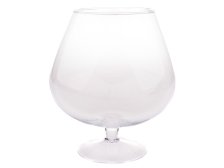Váza 24cm na noze kalich, sklo
