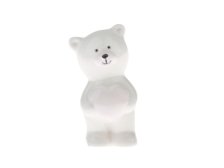 Medvídek 7,3cm se srdíčkem, porcelán