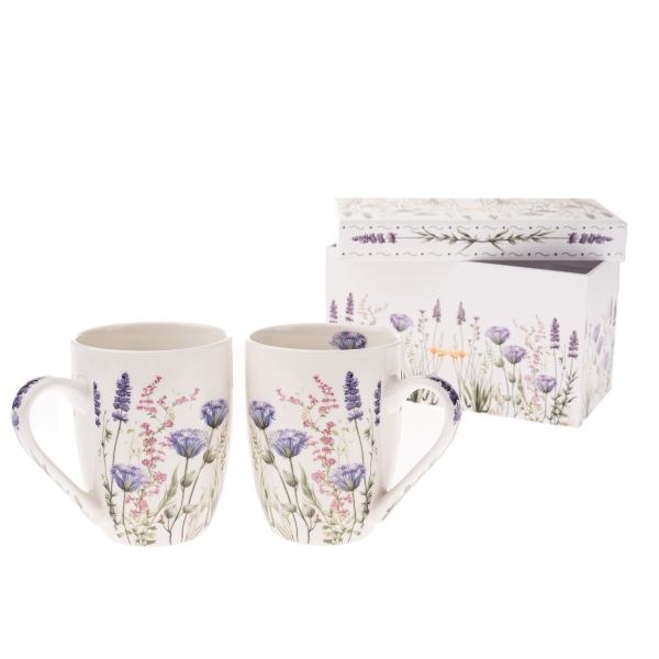 Sada hrnků 350ml/2ks Luční květy+krabička, porcelán Sada hrnků 350ml/2ks Luční květy+krabička, porcelán - Kuchyně stolování