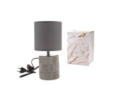 Lampa stolní 27x13cm/E14 šedá, keramika