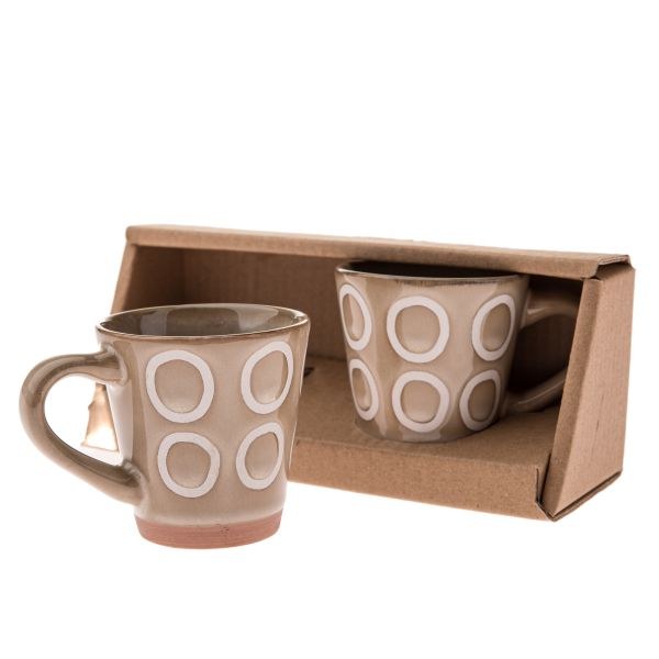 Sada hrnků espresso 100ml/2ks béžové, keramika - Kuchyně stolování