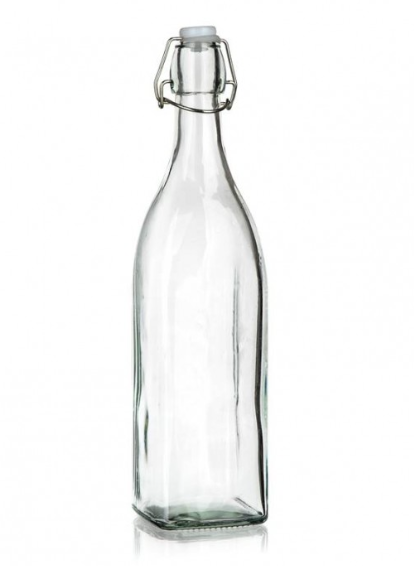 Láhev+pák.uzávěr 950ml hranatá YARA, sklo Láhev+pák.uzávěr 950ml hranatá YARA, sklo - Kuchyně skladování a zavařování potravin a nápojů