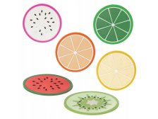 Sada podtácků 6ks/9cm mix motivů, silikon