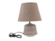 Lampa stolní 24,5x33cm/E14 sv.hnědá, keramika