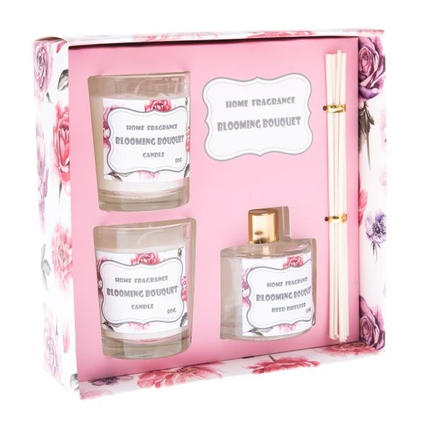Difuzér 50ml+2x svíčka 80g Rozkvetlá kytice Difuzér 50ml+2x svíčka 80g Rozkvetlá kytice - Domácnost a úklid bytové dekorace, textilní doplňky