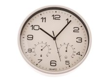 Hodiny+teploměr+vlhkoměr 25cm bílé