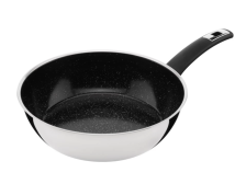 Pánev WOK 26x8cm/3,4l Cerammax černý granit/nerez