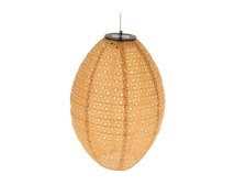Lampion solární LED 25cm oranžový, textil