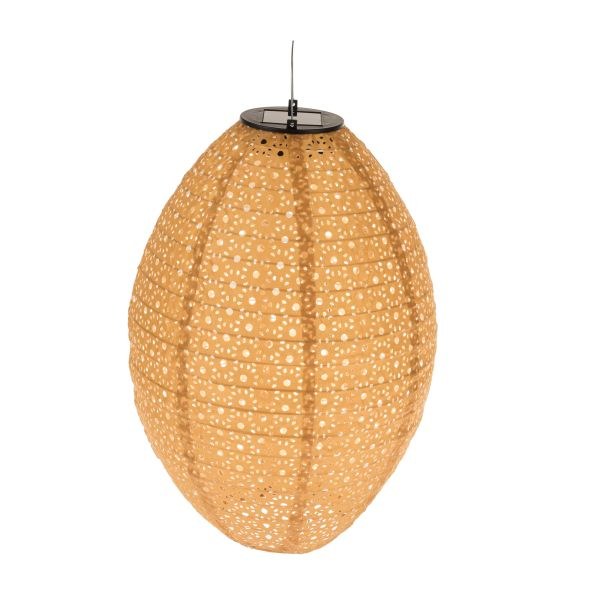 Lampion solární LED 25cm oranžový, textil Lampion solární LED 25cm oranžový, textil - Domácnost a úklid bytové dekorace, textilní doplňky