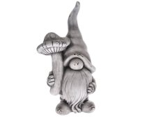 Skřítek s houbou 44,5cm keramika