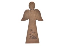 Anděl 25cm s nápisem "Jsi pro mě vším" mangovník