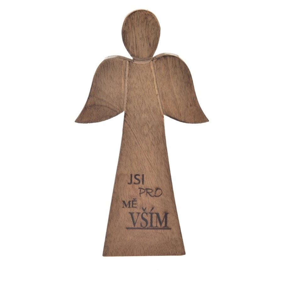 Anděl 25cm s nápisem "Jsi pro mě vším" mangovník Anděl 25cm s nápisem "Jsi pro mě vším" mangovník - Domácnost a úklid bytové dekorace, textilní doplňky