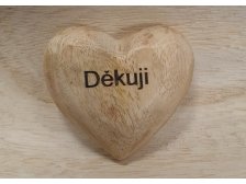Srdíčko 7cm s nápisem "Děkuji" mangovník