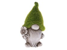Skřítek s květinou 18,5cm, keramika