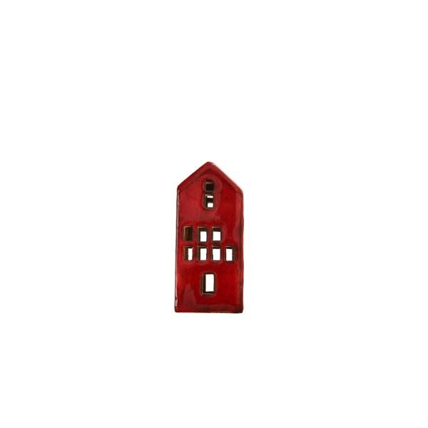 Domeček 5x12cm červený lak, mangovník - Domácnost a úklid bytové dekorace, textilní doplňky