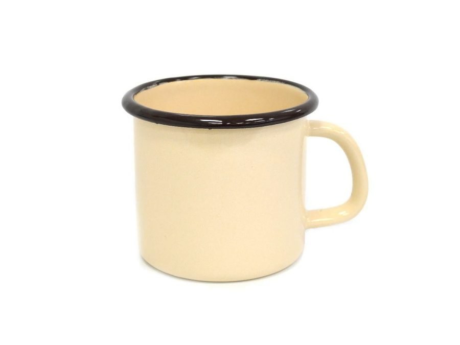 Hrnek 500ml/9cm béžový, smalt - Kuchyně nádobí, příslušenství