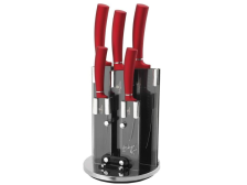 Sada nožů 6ks ve stojanu Burgundy Metallic