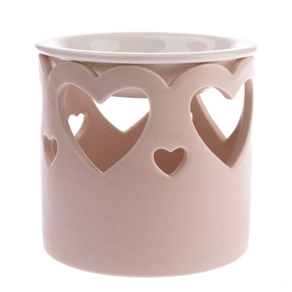 Aromalampa Srdíčka 10,5x8cm růžová, porcelán Aromalampa Srdíčka 10,5x8cm růžová, porcelán - Domácnost a úklid bytové dekorace, textilní doplňky