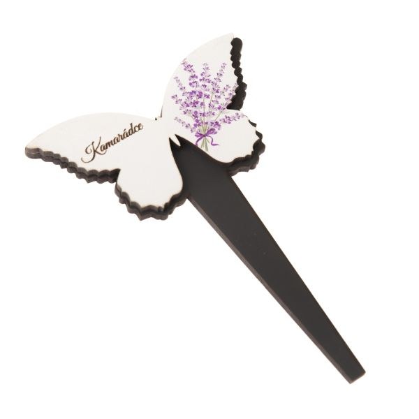 Zápich Motýl-levandule "Kamarádce" 13cm dřevo Zápich Motýl-levandule "Kamarádce" 13cm dřevo - Domácnost a úklid bytové dekorace, textilní doplňky